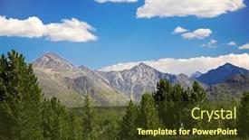  Presentation with scenery - Slides with forest against background of mountain background and a tawny brown colored foreground