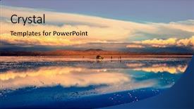  Presentation with mirror neuron - Audience pleasing PPT theme consisting of scenery with tourists and car backdrop and a lemonade colored foreground