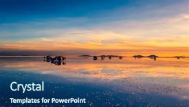  Presentation with automotive mirror - Audience pleasing PPT theme consisting of scenery with tourists and car backdrop and a ocean colored foreground