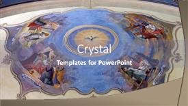  Presentation with virgin mary - Cool new presentation theme with scenes-from-the-life backdrop and a seafoam green colored foreground