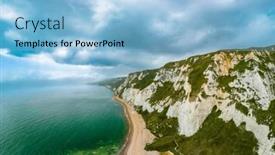  Presentation with drone - Theme enhanced with scenic-aerial-drone-view background and a light blue colored foreground