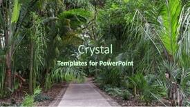  Presentation with gardens - Presentation theme featuring scenic-alley-in-harry-p background and a tawny brown colored foreground