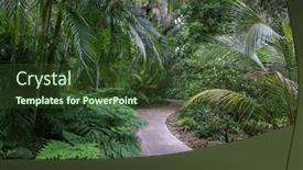  Presentation with gardens - Presentation design consisting of scenic-alley-in-harry-p background and a tawny brown colored foreground