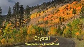  Presentation with nevada - Colorful PPT theme enhanced with scenic autumn drive in sierra nevada mountains backdrop and a tawny brown colored foreground
