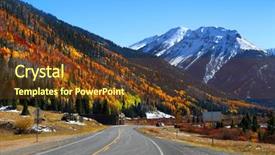  Presentation with maglev train high speed way - Cool new presentation with scenic autumn landscape by million backdrop and a tawny brown colored foreground