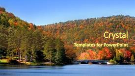  Presentation with how to design a landscape - Amazing presentation theme having scenic autumn landscape in allegheny backdrop and a tawny brown colored foreground