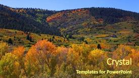  Presentation with fort - PPT theme featuring scenic autumn landscape near fort garland in colorado background and a tawny brown colored foreground