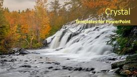  Presentation with bond - Theme enhanced with scenic-bond-falls-near-paulding background and a tawny brown colored foreground