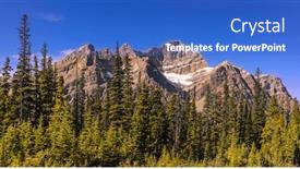  Presentation with banff national park - PPT layouts enhanced with scenic-canadian-rocky-mountains background and a cobalt blue colored foreground