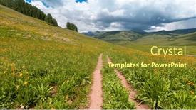  Presentation with colorado - Slides enhanced with scenic-colorado-landscape-of-wildflowers background and a tawny brown colored foreground