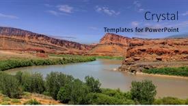  Presentation with colorado - Cool new PPT theme with scenic-colorado-river-landscape backdrop and a teal colored foreground