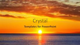  Presentation with beautiful landscapes - Audience pleasing presentation theme consisting of scenic-colorful-sunset backdrop and a light gray colored foreground