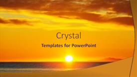  Presentation with beautiful landscapes - PPT theme featuring scenic-colorful-sunset background and a light gray colored foreground