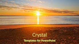  Presentation with beautiful landscapes - Presentation theme with scenic-colorful-sunset background and a tawny brown colored foreground