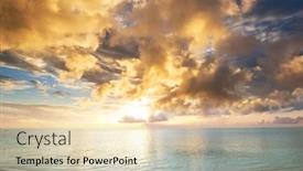  Presentation with beautiful landscapes - Amazing PPT layouts having scenic-colorful-sunset backdrop and a lemonade colored foreground