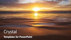  Presentation with beautiful landscapes - Amazing slides having scenic-colorful-sunset backdrop and a tawny brown colored foreground