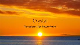  Presentation with beautiful landscapes - Beautiful PPT theme featuring scenic-colorful-sunset backdrop and a gray colored foreground