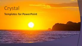  Presentation with beautiful landscapes - Audience pleasing presentation consisting of scenic-colorful-sunset backdrop and a gold colored foreground