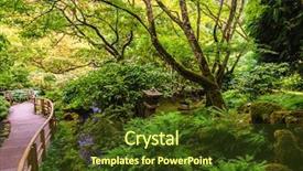  Presentation with vancouver - Presentation theme featuring scenic decorative park on vancouver background and a tawny brown colored foreground