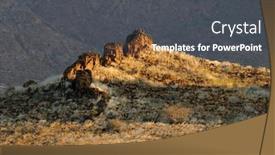  Presentation with landscape desert - PPT layouts with scenic-desert-landscape-at-sunset background and a dark gray colored foreground