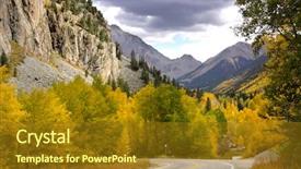  Presentation with learning to drive - Beautiful PPT layouts featuring scenic drive in rocky mountains backdrop and a tawny brown colored foreground