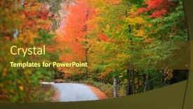  Presentation with rural - Presentation theme consisting of rural vermont during autumn time background and a tawny brown colored foreground