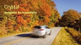  Presentation with north carolina - Presentation theme enhanced with scenic-drive-on-blue-ridge background and a tawny brown colored foreground