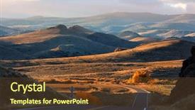  Presentation with colorado - Colorful PPT theme enhanced with scenic drive through rural colorado backdrop and a tawny brown colored foreground