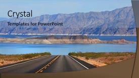  Presentation with drive thru windosw - Presentation design with scenic drive to lake mead background and a  colored foreground