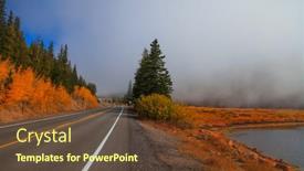  Presentation with scenic - Presentation theme featuring scenic echo lake on mt evans summit background and a tawny brown colored foreground