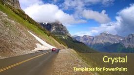  Presentation with vitamin d sun - PPT theme consisting of scenic going to sun road background and a  colored foreground