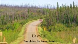  Presentation with highway - Cool new slides with scenic-highway-in-alaska-usa backdrop and a gold colored foreground