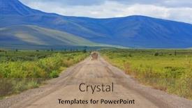  Presentation with scenic - Presentation consisting of scenic-highway-in-alaska-usa background and a coral colored foreground