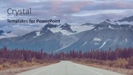  Presentation with scenic - Slides enhanced with scenic-highway-in-alaska-usa background and a light blue colored foreground