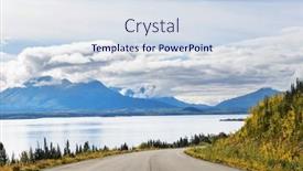  Presentation with scenic - PPT theme with scenic-highway-in-alaska-usa background and a sky blue colored foreground