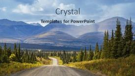  Presentation with scenic - Theme with scenic-highway-in-alaska-usa background and a light blue colored foreground