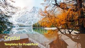  Presentation with brain power concept 3d - Amazing slide deck having scenic image of alpine lake backdrop and a tawny brown colored foreground