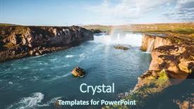  Presentation with nature river - Theme with scenic image of beautiful nature background and a ocean colored foreground