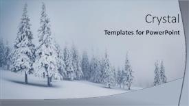  Presentation with tale - PPT theme with scenic image of fairy-tale woodland frosty day on ski resort location carpathian national park ukraine europe picture of great moment concept of active tourism discover the beauty of earth background and a lemonade colored foreground