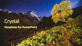  Presentation with night sky constellation - Presentation design with scenic image of night sky background and a wine colored foreground