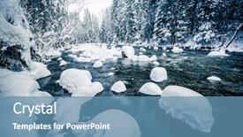  Presentation with blood flow vessel flowing - Colorful theme enhanced with scenic image of stormy flow backdrop and a  colored foreground