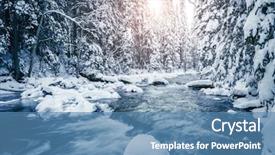  Presentation with blood flow vessel flowing - Cool new PPT theme with scenic image of stormy flow backdrop and a  colored foreground