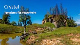  Presentation with himachal pradesh - Beautiful presentation theme featuring scenic-indian-himalayan-landscape-scenery backdrop and a teal colored foreground