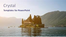  Presentation with kotor montenegro - Theme having scenic-island-in-montenegro-kotor background and a sky blue colored foreground