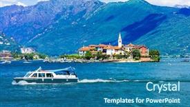  Presentation with scenic - Slide deck enhanced with scenic lake lago maggiore - pictorial background and a ocean colored foreground