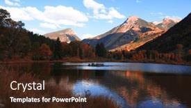  Presentation with colorado - Colorful presentation theme enhanced with scenic-lake-near-marble-colorado backdrop and a wine colored foreground