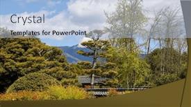  Presentation with huntington - Presentation theme having scenic-landscape-in-huntington-botanical background and a light blue colored foreground