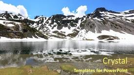  Presentation with ski - Colorful slide deck enhanced with scenic-landscape-in-mount-baker backdrop and a violet colored foreground