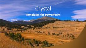  Presentation with rocky - PPT theme consisting of scenic-landscape-in-rocky-mountain background and a teal colored foreground