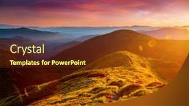  Presentation with green earth - Amazing slide set having scenic-landscape-in-summer-day backdrop and a tawny brown colored foreground